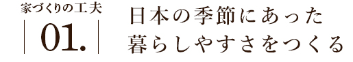 日本の季節にあった暮らしやすさをつくる