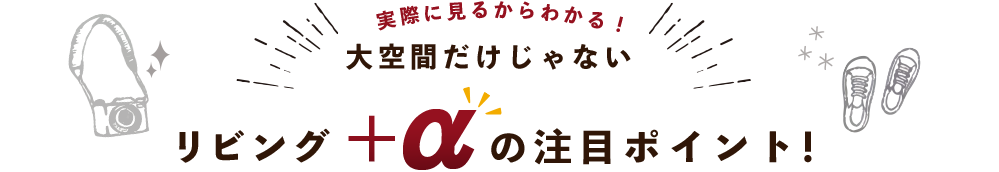 実際に見るからわかる！大空間だけじゃないリビング+αの注目ポイント！