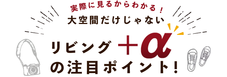 実際に見るからわかる！大空間だけじゃないリビング+αの注目ポイント！