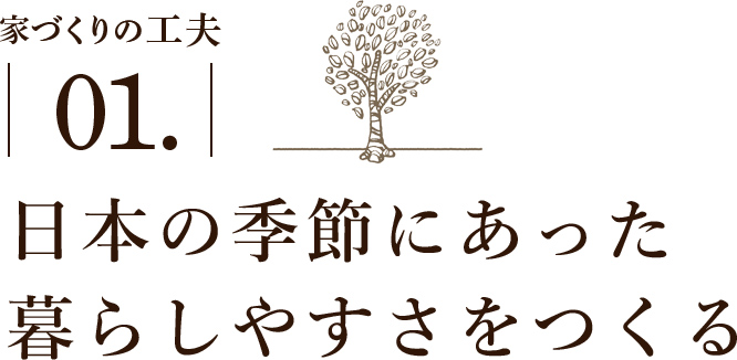 日本の季節にあった暮らしやすさをつくる